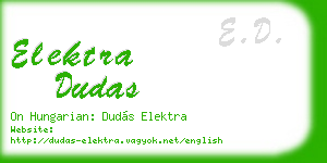 elektra dudas business card